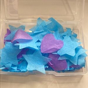 Blue and Purple Tissue Paper Confetti Decorations for Parties